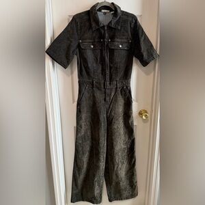 NWT Moss Green Velvet Denim Jumpsuit